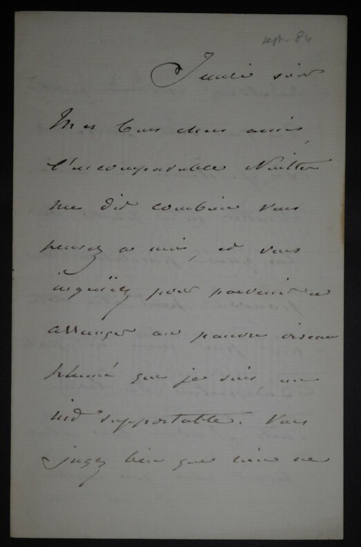 LETTRE AUTOGRAPHE SIGNEE, 1884, 4 pages. Camille du Locle