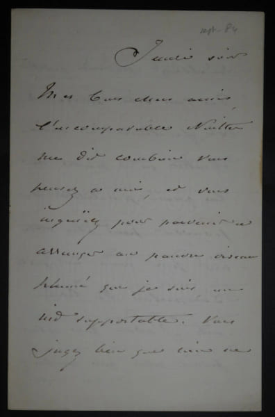 LOCLE Camille du - LETTRE AUTOGRAPHE SIGNEE, 1884, 4 pages. Camille du Locle