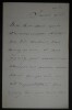 LETTRE AUTOGRAPHE SIGNEE, 1884, 4 pages. Camille du Locle