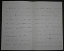 LETTRE AUTOGRAPHE SIGNEE, 1884, 4 pages. Camille du Locle