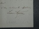 L&eacute;on AUCOC - LETTRE AUTOGRAPHE SIGN&Eacute;E, condol&eacute;ances, 1885. L&eacute;on AUCOC