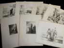 Horace Vernet - Ensemble de 7 lithographies - Fables & personnages - 1810/30. Horace Vernet