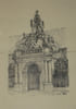 Porche de l'&Eacute;glise de Karnac - Dessin original sign&eacute;. Louis Henri Laffill&eacute;e