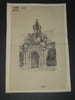 Porche de l'&Eacute;glise de Karnac - Dessin original sign&eacute;. Louis Henri Laffill&eacute;e