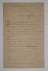 HARTMANN Georges - LETTRE AUTOGRAPHE SIGN&Eacute;E, PARIS 1889. Georges Hartmann