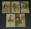5 Cartes postales portraits de femmes curiosa sign&eacute;es Laporte, "Bas fonds de Paris". Laporte