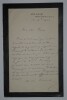 LETTRE AUTOGRAPHE SIGNEE, BOIS FLEURI, SEINE 1901. Andr&eacute; Theuriet