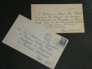 Professeur Henri B&eacute;nard - CARTE AUTOGRAPHE &Agrave; Marko RISTIC - 1947. Professeur Henri B&eacute;nard
