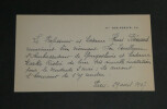 Professeur Henri B&eacute;nard - CARTE AUTOGRAPHE &Agrave; Marko RISTIC - 1947. Professeur Henri B&eacute;nard