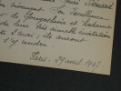 Professeur Henri B&eacute;nard - CARTE AUTOGRAPHE &Agrave; Marko RISTIC - 1947. Professeur Henri B&eacute;nard