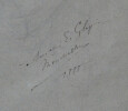 Dessin au crayon Portrait d'homme par Alphonse Monchablon 1888, Grand format. Alphonse Monchablon