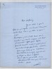 Gilbert Prouteau Lettre autographe sign&eacute;e Thierry Maulnier et une dactylographi&eacute;. Gilbert Prouteau