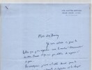 Gilbert Prouteau Lettre autographe sign&eacute;e Thierry Maulnier et une dactylographi&eacute;. Gilbert Prouteau