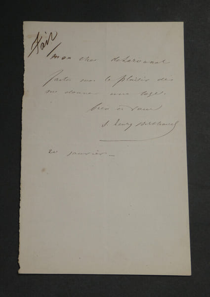 Samuel Henry BERTHOUD &eacute;crivain - LETTRE AUTOGRAPHE SIGN&Eacute;E &Agrave; Charles De LAROUNAT. Samuel-Henry BERTHOUD