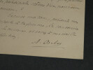 Adolphe BELOT - LETTRE AUTOGRAPHE SIGN&Eacute;E. Adolphe BELOT