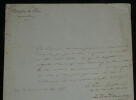 Louis Marie C&eacute;leste d'Aumont - Lettre sign&eacute;e &agrave; Mr le Marquis de Valori - 1821. Louis-Marie-C&eacute;leste d'Aumont