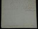 Louis Marie C&eacute;leste d'Aumont - Lettre sign&eacute;e &agrave; Mr le Marquis de Valori - 1821. Louis-Marie-C&eacute;leste d'Aumont