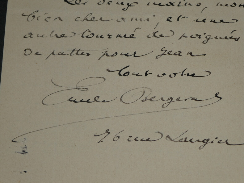 &Eacute;mile BERGERAT - LONGUE LETTRE AUTOGRAPHE SIGN&Eacute;E &Agrave; COQUELIN A&Icirc;N&Eacute; - 4 pages 1892. &Eacute;mile BERGERAT