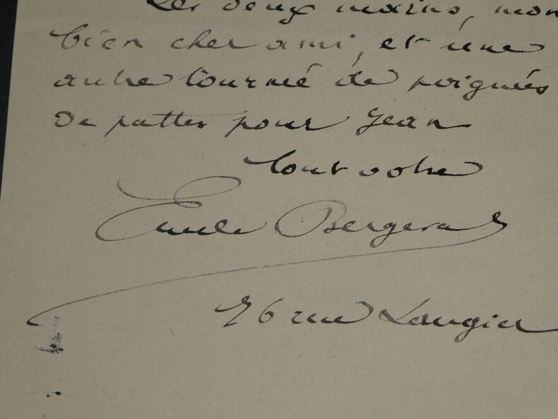 &Eacute;mile BERGERAT - LONGUE LETTRE AUTOGRAPHE SIGN&Eacute;E &Agrave; COQUELIN A&Icirc;N&Eacute; - 4 pages 1892. &Eacute;mile BERGERAT