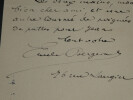 &Eacute;mile BERGERAT - LONGUE LETTRE AUTOGRAPHE SIGN&Eacute;E &Agrave; COQUELIN A&Icirc;N&Eacute; - 4 pages 1892. &Eacute;mile BERGERAT