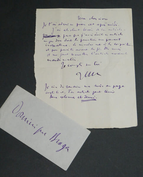 Jean GALTIER-BOISSI&Egrave;RE - Peintre - LETTRE AUTOGRAPHE SIGN&Eacute;E &Agrave; Dominique BRAGA. Jean GALTIER-BOISSI&Egrave;RE