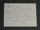 Andr&eacute; CALMETTES - Carte lettre autographe sign&eacute;e, carte postale, coupure de journal. Andr&eacute; CALMETTES