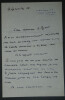 Jacques BARDOUX Lettre Autographe sign&eacute;e, Saint Saturnin, 1958. Jacques BARDOUX