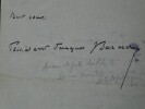 Jacques BARDOUX Lettre Autographe sign&eacute;e, Saint Saturnin, 1958. Jacques BARDOUX