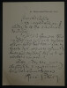 Ren&eacute; PETER, Homme de lettres - LETTRE AUTOGRAPHE SIGN&Eacute;E, Soci&eacute;t&eacute; des auteurs. Ren&eacute; PETER