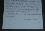 Fran&ccedil;ois Porch&eacute; - Lettre autographe sign&eacute;e &agrave; Armand Godoy - Foch - 1930. Fran&ccedil;ois Porch&eacute;