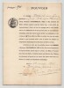 Pouvoir sign&eacute; par Lucien Besnard – Collection coh&eacute;rente 24 auteurs & musiciens. Lucien Besnard