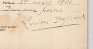 Pouvoir sign&eacute; par Lucien Besnard – Collection coh&eacute;rente 24 auteurs & musiciens. Lucien Besnard