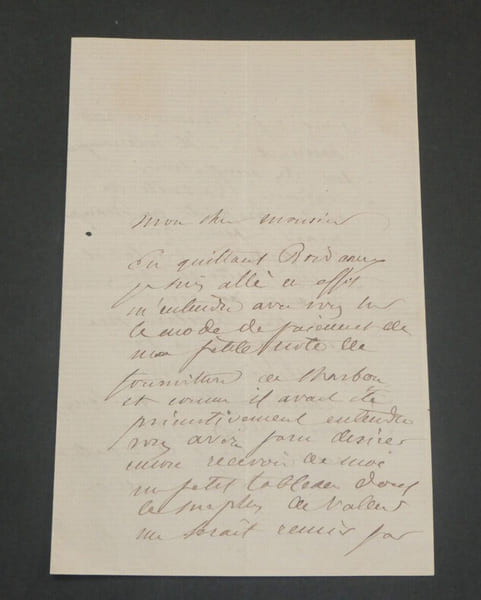 Th&eacute;odore GUDIN, peintre fran&ccedil;ais, lettre autographe sign&eacute;e, 14 f&eacute;vrier 1864. Th&eacute;odore GUDIN