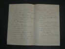 Th&eacute;odore GUDIN, peintre fran&ccedil;ais, lettre autographe sign&eacute;e, 14 f&eacute;vrier 1864. Th&eacute;odore GUDIN