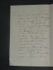 Th&eacute;odore GUDIN, peintre fran&ccedil;ais, lettre autographe sign&eacute;e, 14 f&eacute;vrier 1864. Th&eacute;odore GUDIN