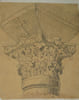 Dessin original sign&eacute; — Chapiteau de Saint-Apollinaire &agrave; Ravenne, VIIe si&egrave;cle. Louis Henri Laffill&eacute;e