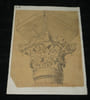 Dessin original sign&eacute; — Chapiteau de Saint-Apollinaire &agrave; Ravenne, VIIe si&egrave;cle. Louis Henri Laffill&eacute;e