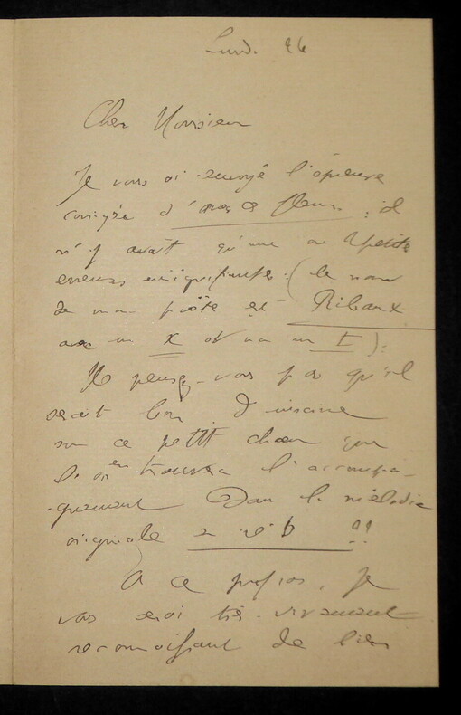 PAULIN Gaston - LETTRE AUTOGRAPHE SIGN&Eacute;E &Agrave; VICTOR MAUREL. Gaston Paulin