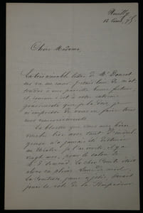 A. LOISON - Lettre Autographe Signée du secrétaire du Marquis d'Osmond, 1848