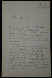 A. LOISON - Lettre Autographe Signée du secrétaire du Marquis d'Osmond, 1848