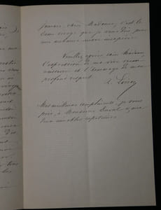 A. LOISON - Lettre Autographe Signée du secrétaire du Marquis d'Osmond, 1848