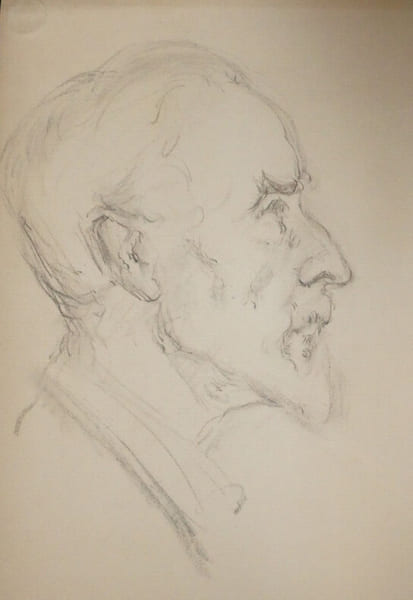 Dessin de Georges CHESNEAU repr&eacute;sentant Gob&ocirc; sans doute pendant la guerre. Georges CHESNEAU