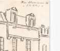 Dessin au crayon, 24 rue Chamoinesse, Paris, par E. Phelipeau sign&eacute; ann&eacute;es 20. E. Phelipeau