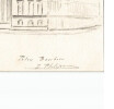 Dessin au crayon, Palais Bourbon, Paris, par E. Phelipeau sign&eacute; ann&eacute;es 1910/20. E. Phelipeau