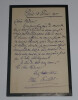 Lettre autographe sign&eacute;e en date du 15 f&eacute;vrier 1900. Elise VEUILLOT