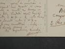 Lucien JONAS - Carte autographe sign&eacute;e de rendez-vous &agrave; Charles BARBET 1923. Lucien JONAS