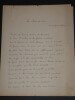 La Dame en Gris d'apr&egrave;s Jan VAN BEERS - Po&egrave;me autographe sign&eacute;. Henry BERENGER