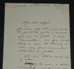 Alexis BOUVIER - Romancier - LETTRE AUTOGRAPHE SIGN&Eacute;E &Agrave; UN CONFR&Egrave;RE. Alexis BOUVIER