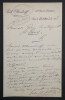 Gabriel ASTRUC, Journaliste - LETTRE AUTOGRAPHE SIGN&Eacute;E, Paris, 1888. Gabriel ASTRUC