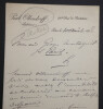 Gabriel ASTRUC, Journaliste - LETTRE AUTOGRAPHE SIGN&Eacute;E, Paris, 1888. Gabriel ASTRUC